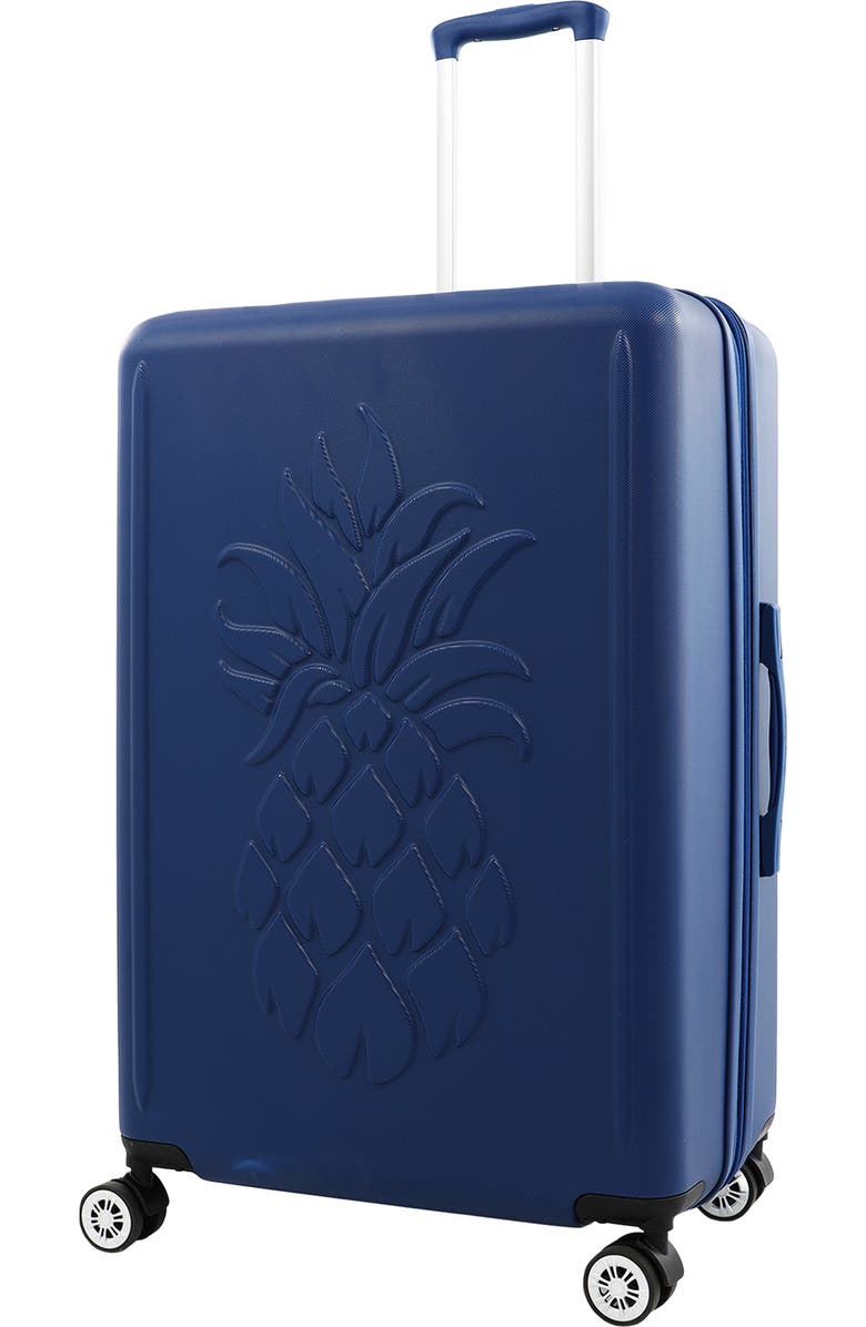 Tommy Bahama 30" Hardside Spinner Luggage with 3D Pineapple, Main, color, Navy