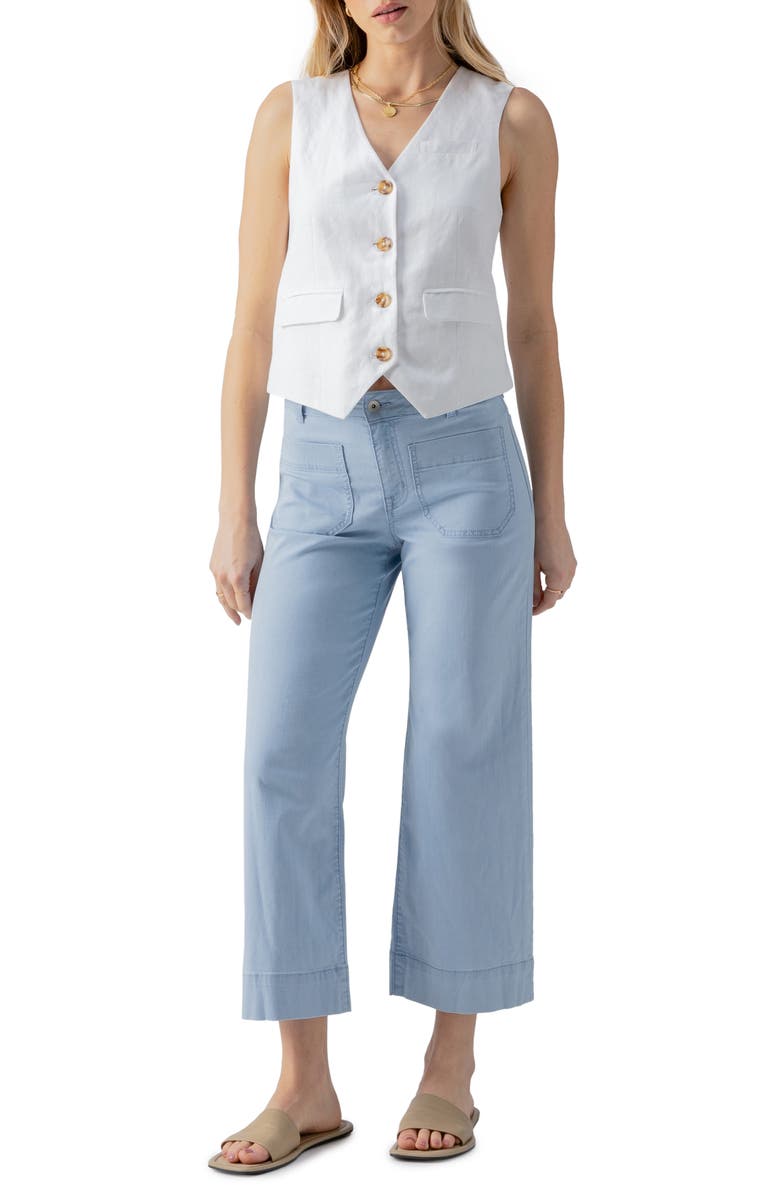 Sanctuary Timeless Linen Blend Vest, Alternate, color,