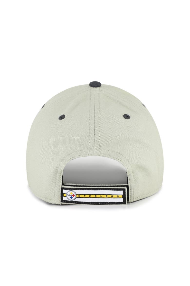 Men's '47  Gray/Black Pittsburgh Steelers Half Block Text MVP Adjustable Hat, Alternate, color, Gray