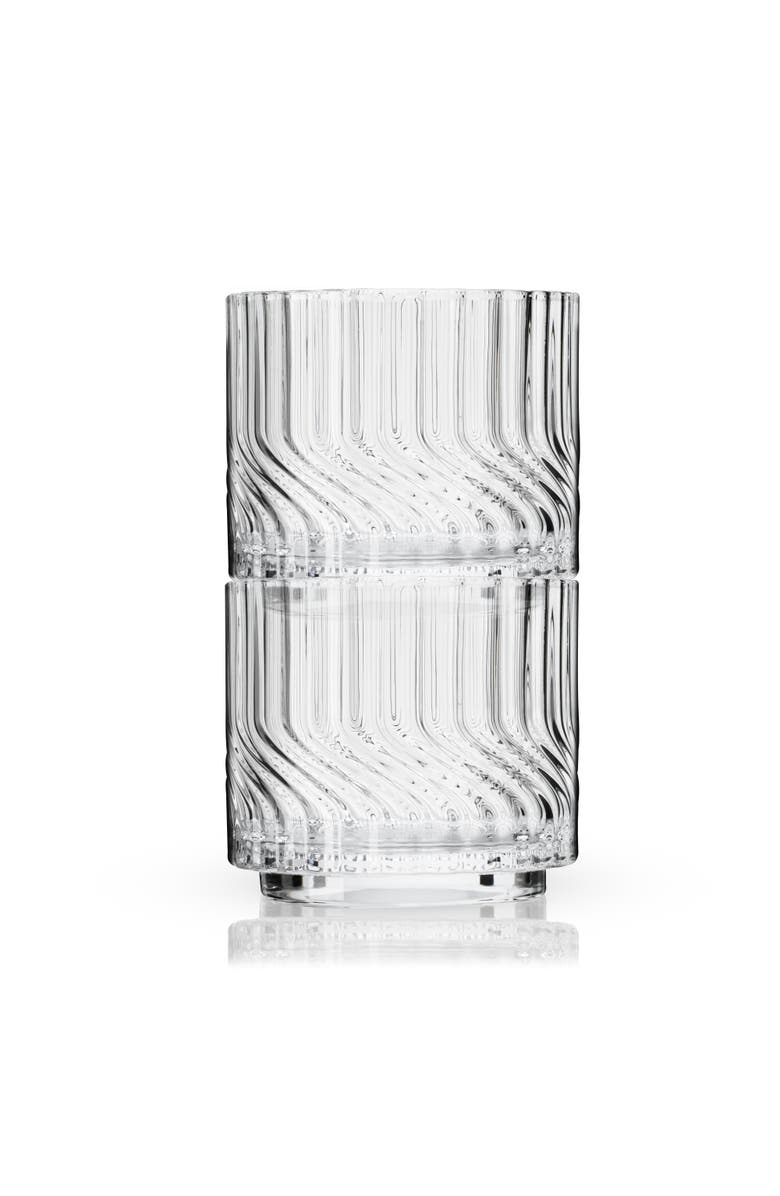 Viski Zephyr Crystal Lowball Tumblers Set of 2, Alternate, color, Clear