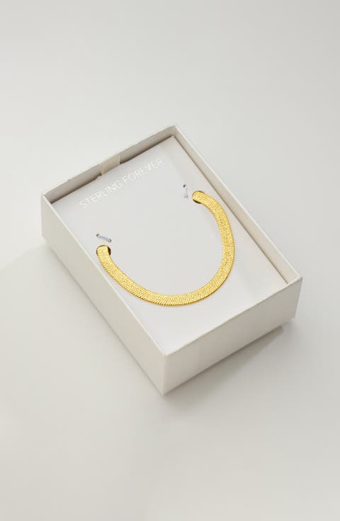 Bronx 14K Yellow Gold Plated 16" Snake Chain Necklace