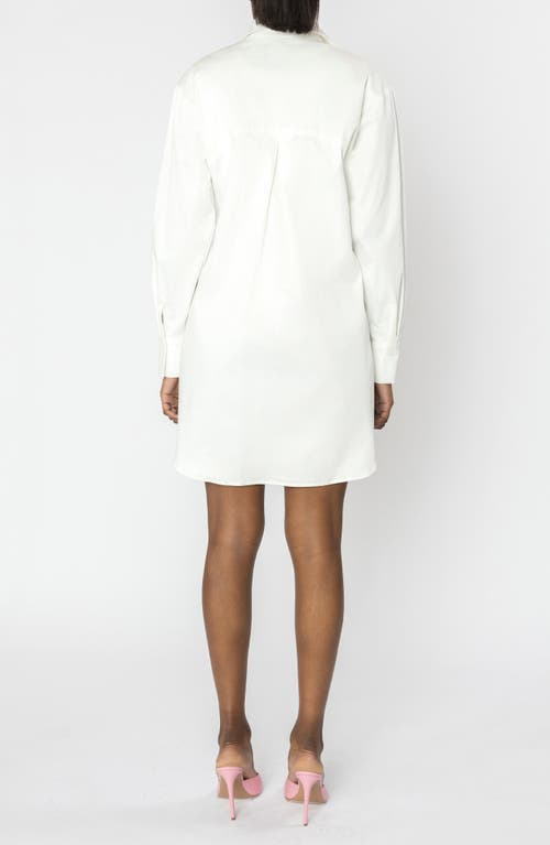 Israella Kobla Freya Long Sleeve Cotton High-low Shirtdress In White