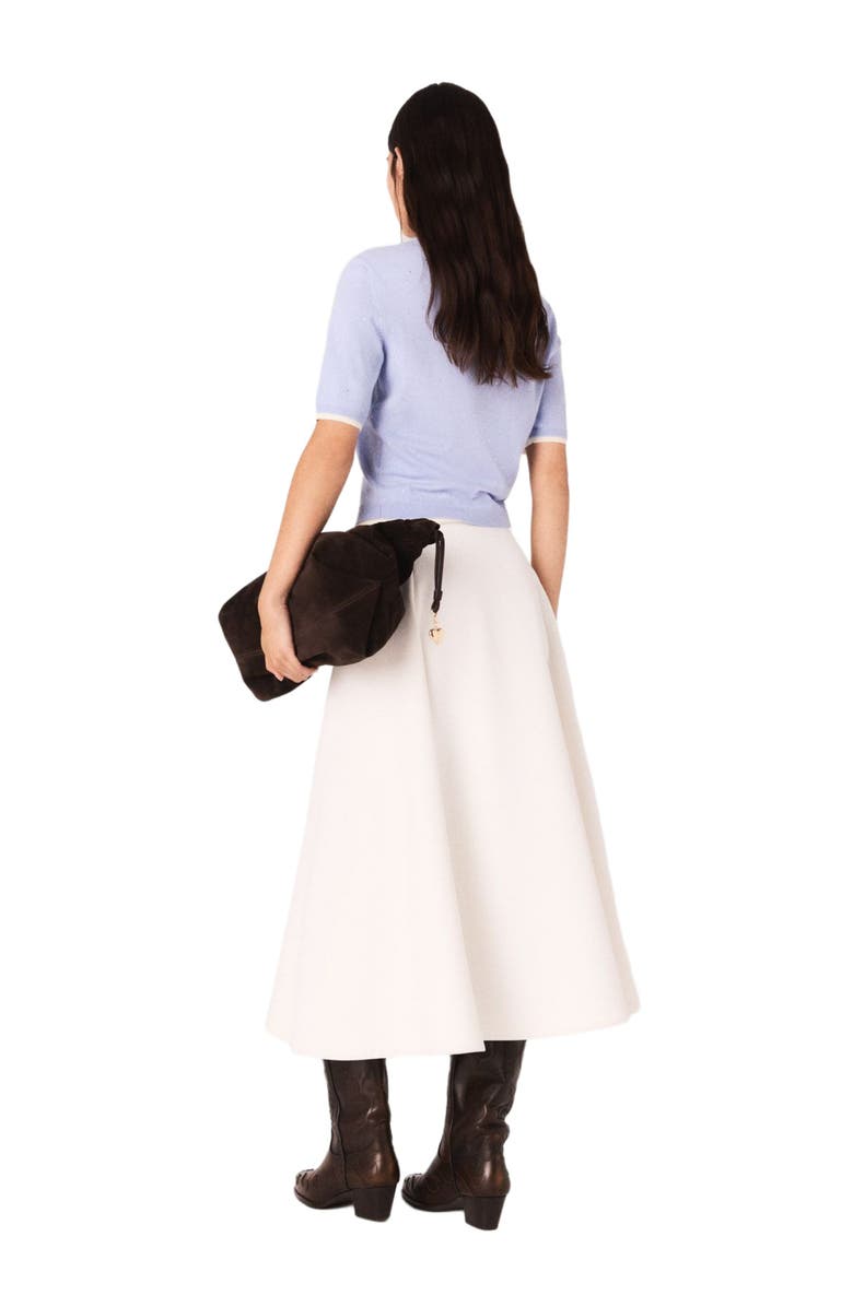 maje 100% wool short-sleeve sweater, Alternate, color, Blue