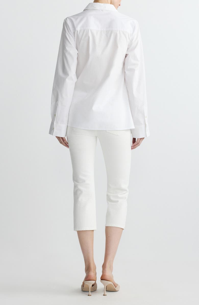 DL1961 Agnes Side Tie Cotton Button-Up Shirt, Alternate, color, Cloud