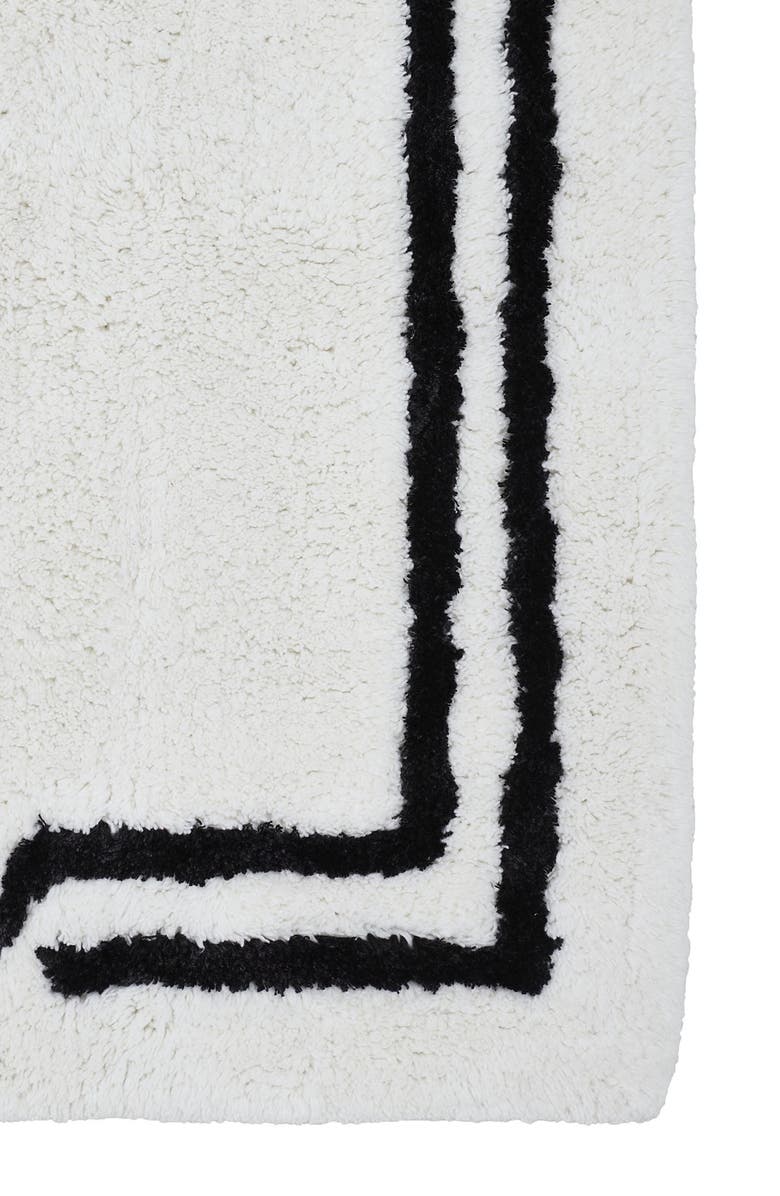 VCNY HOME Black & White Border Bath Rug, Alternate, color,