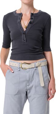 Citizens of Humanity Nali Mineral Wash Elbow Sleeve Henley