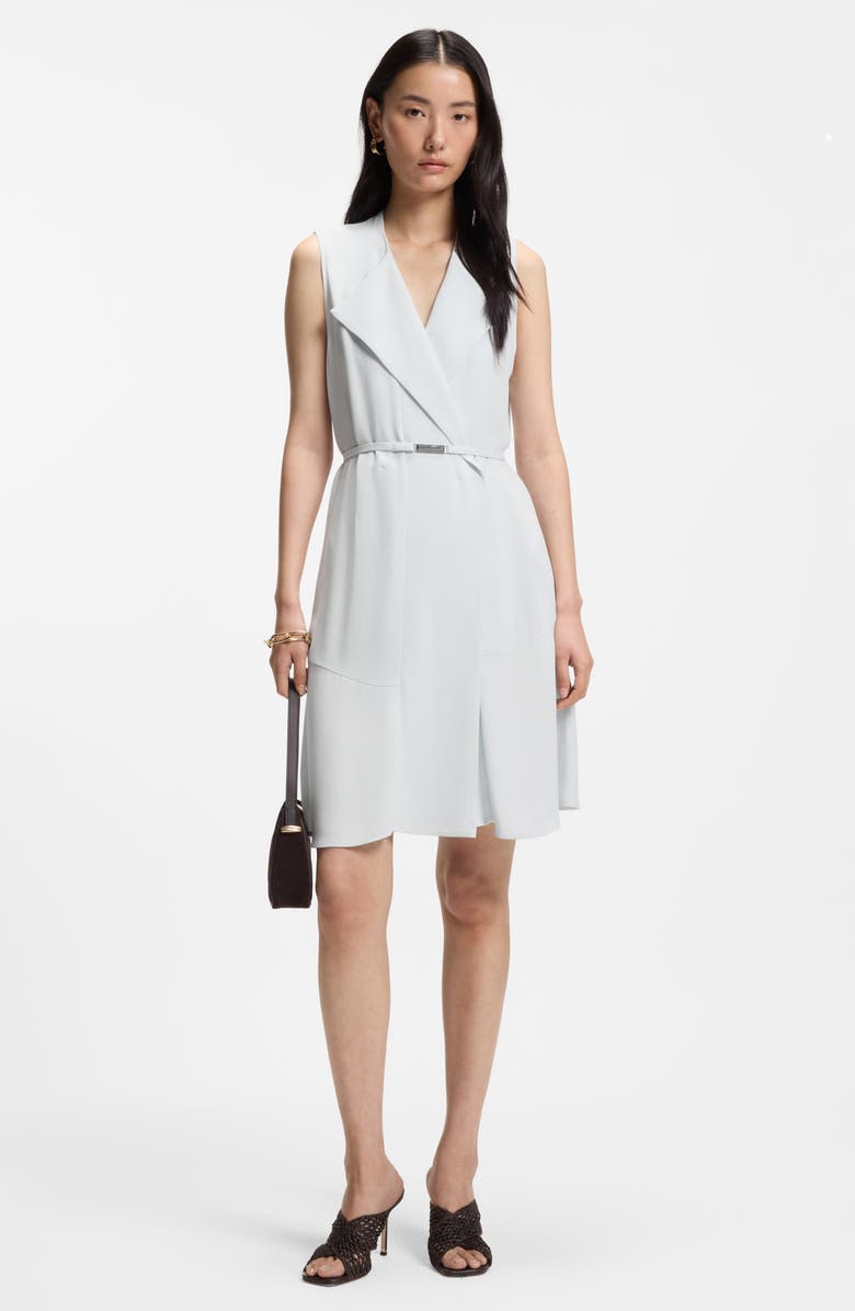 BOSS Dimosa Sleeveless Belted Wrap Dress, Alternate, color, Pale Lagoon