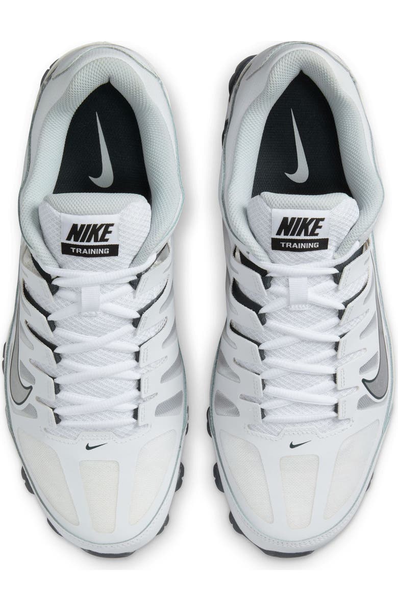 Nike Reax 8 Training Mesh Sneaker, Alternate, color, White/ Metallic Silver