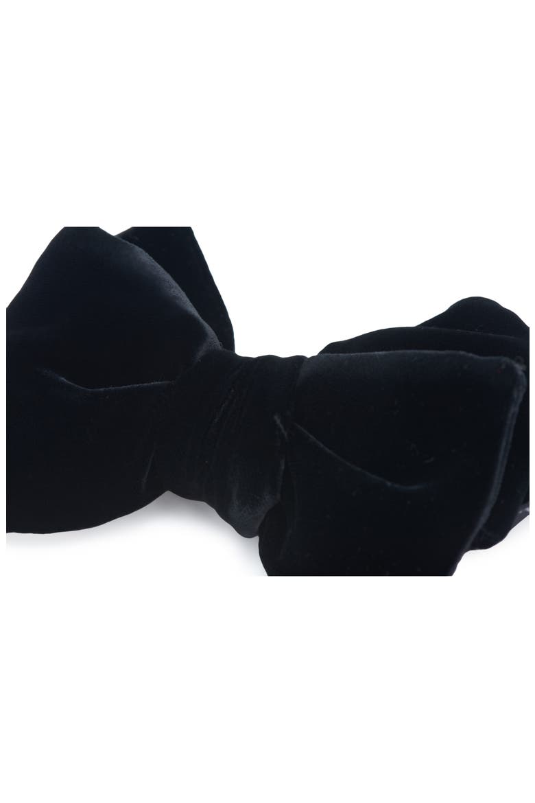 Fluid Velvet Bow Tie, Alternate, color, LB999 BLACK