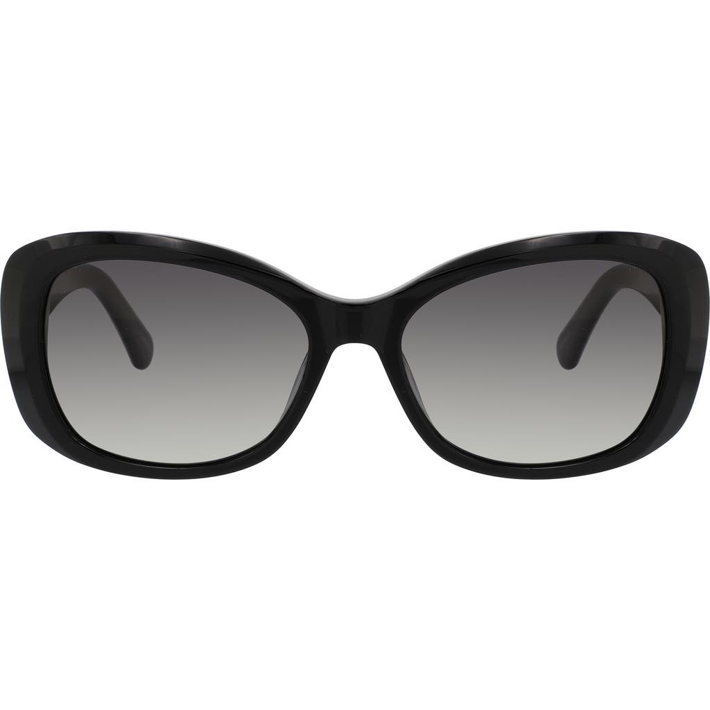 Kate Spade Elowen 55mm Polarized Gradient Rectangular Sunglasses In 02m2-wj
