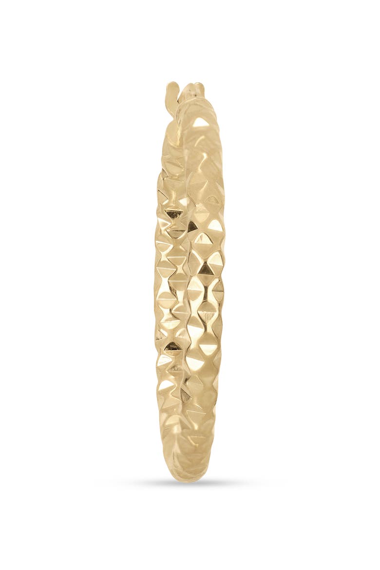 14k Gold 25mm Textured Hoop Earrings, Alternate, color, 14K YELLOW GOLD