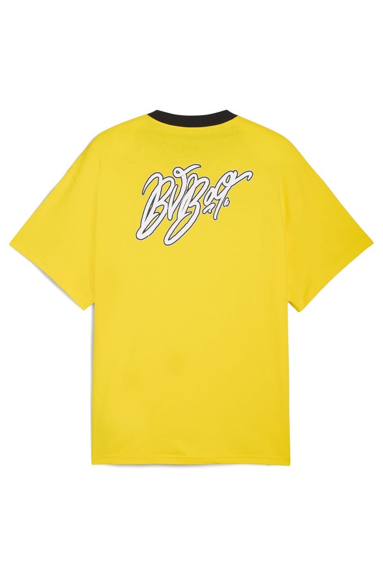 Men's Puma Yellow Borussia Dortmund 2025 FIFA Club World Cup Hoops T-Shirt, Alternate, color, Yellow