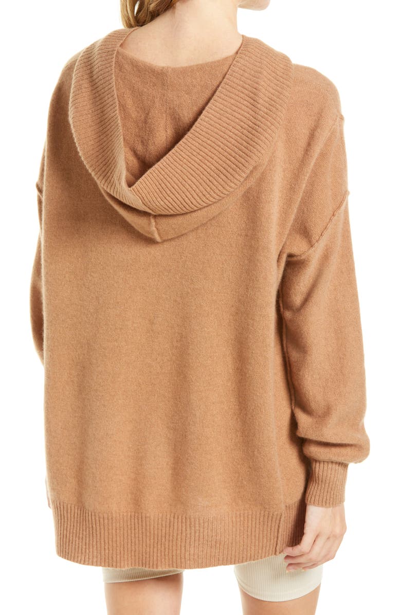 Free People Boyfriend Cashmere Hoodie Sweater, Alternate, color, 