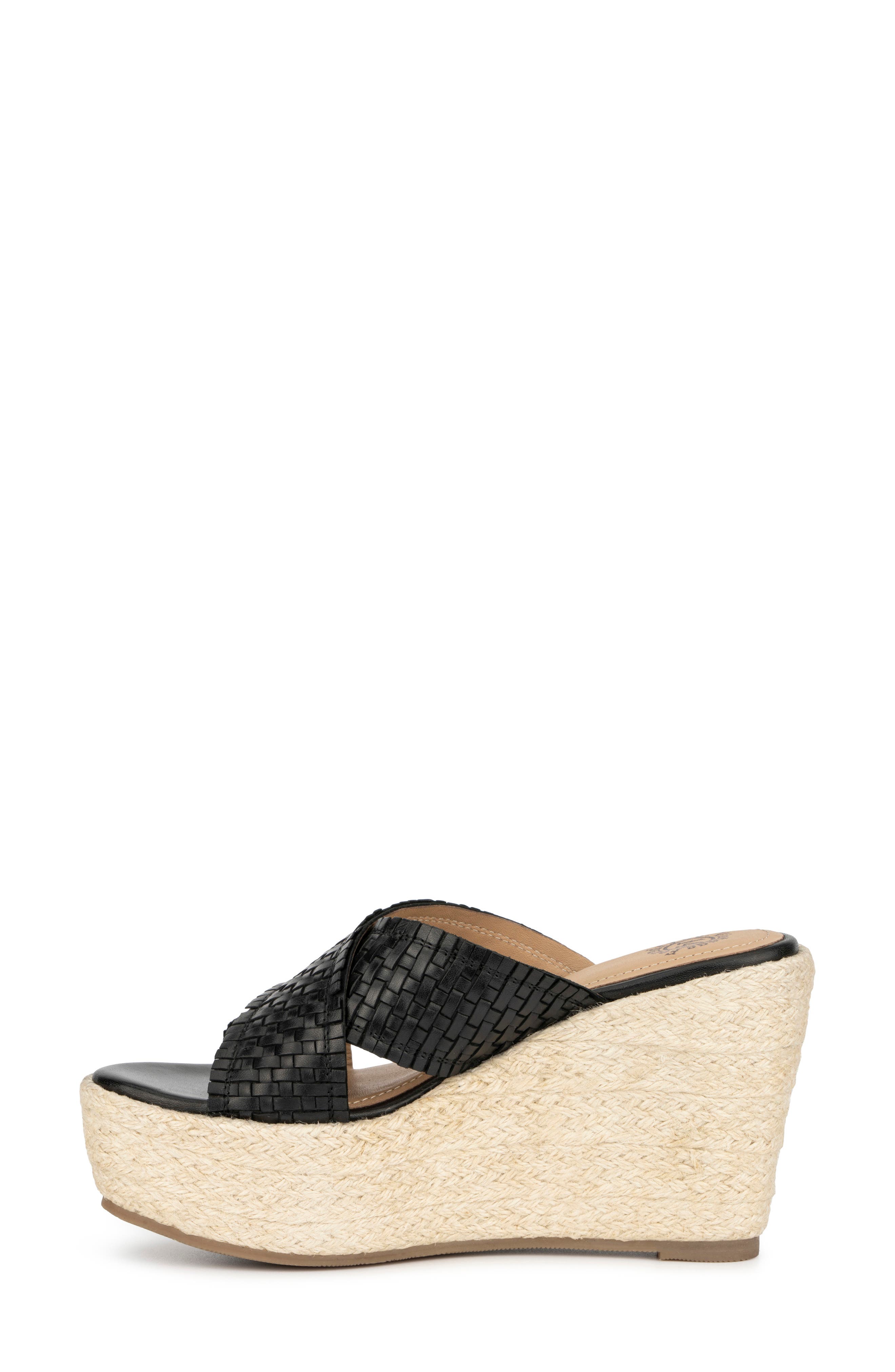 VINTAGE FOUNDRY Lorie Leather Espadrille Platform Wedge Sandal, Alternate, color, 