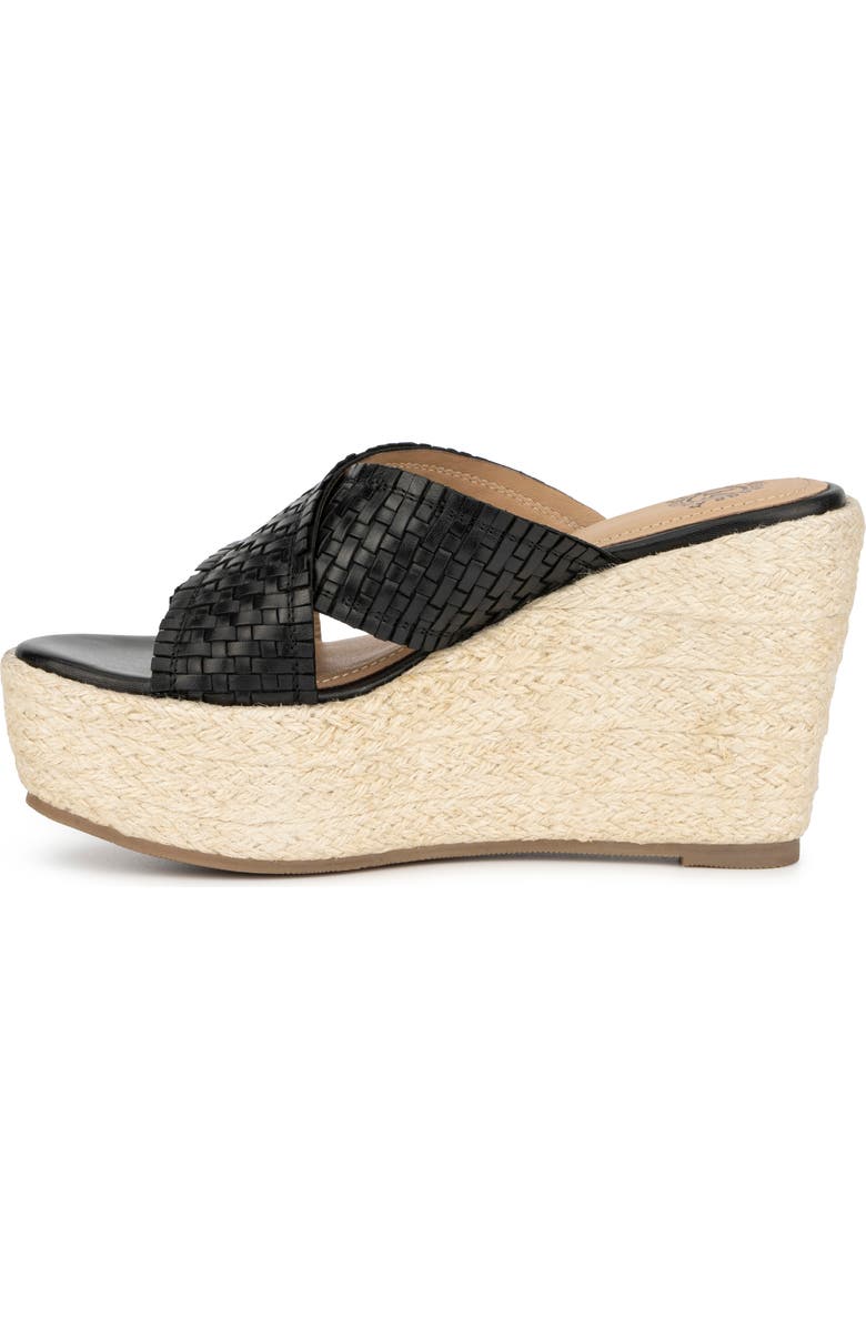 VINTAGE FOUNDRY Lorie Leather Espadrille Platform Wedge Sandal, Alternate, color,