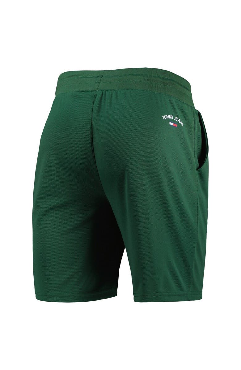 TOMMY JEANS Men's Tommy Jeans Hunter Green Milwaukee Bucks Mike Mesh Basketball Shorts, Alternate, color, Hunter Green