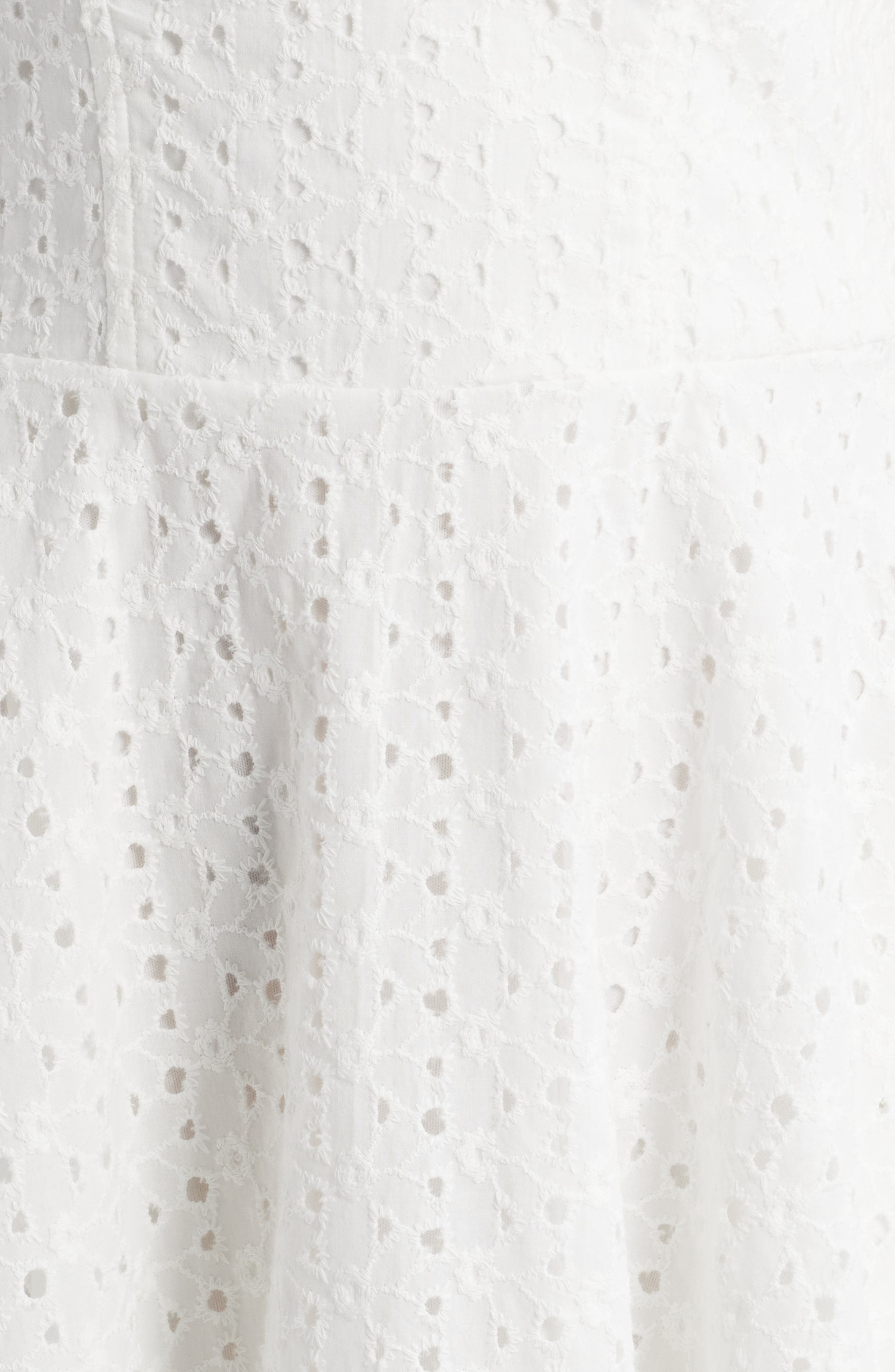 Eyelet Strapless Cotton Fit & Flare Sundress