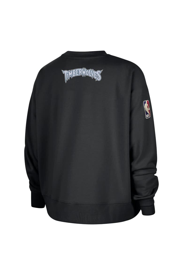Women's Nike Black Minnesota Timberwolves Classic Edition Hardwood Classics Premium Phoenix Fleece Sweatshirt, Alternate, color, Black
