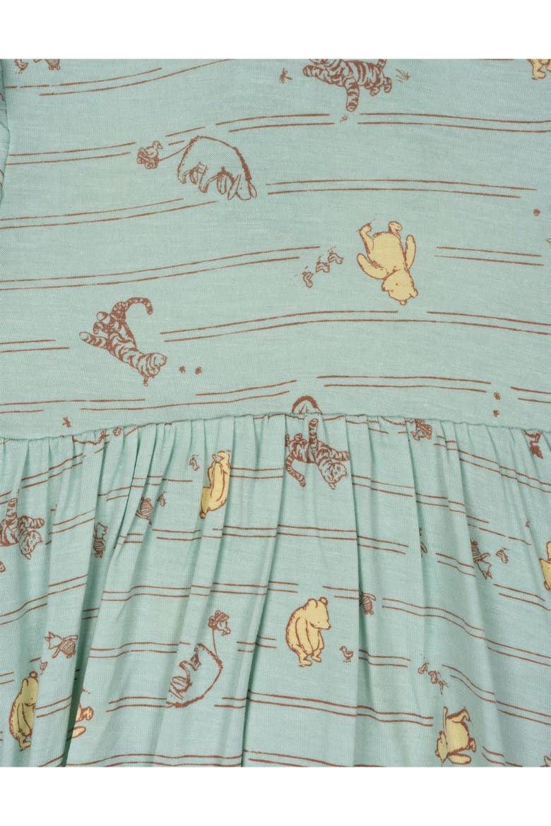 Winnie The Pooh Viscose Short Sleeve Creeper Dress, Alternate, color, Pooh Light Blue