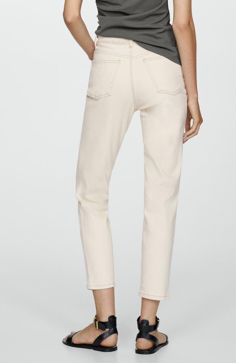 MANGO Comfort High Waist Mom Jeans, Alternate, color, 