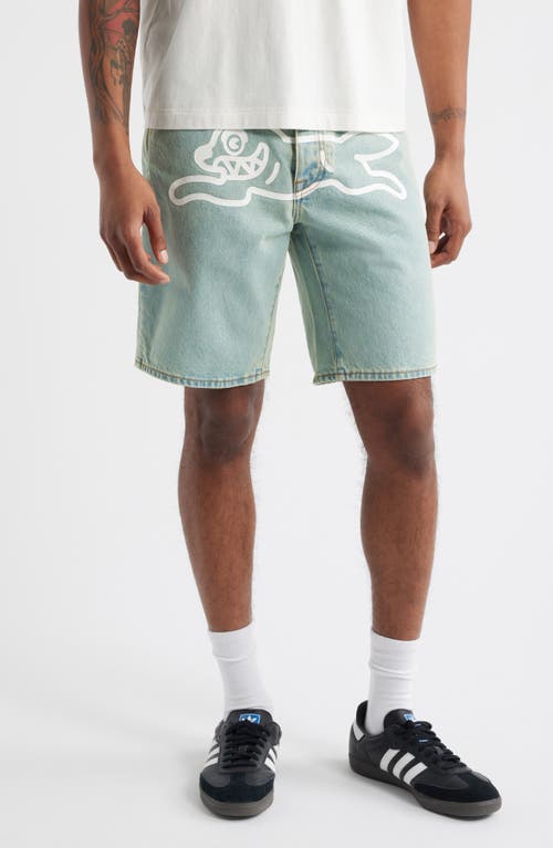 Icecream Blue Dog Denim Short