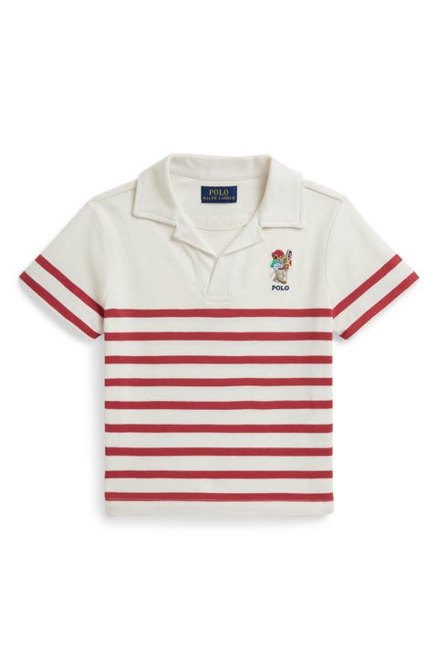 Kids' Polo Bear Stripe Cotton Polo (Toddler & Little Kid)