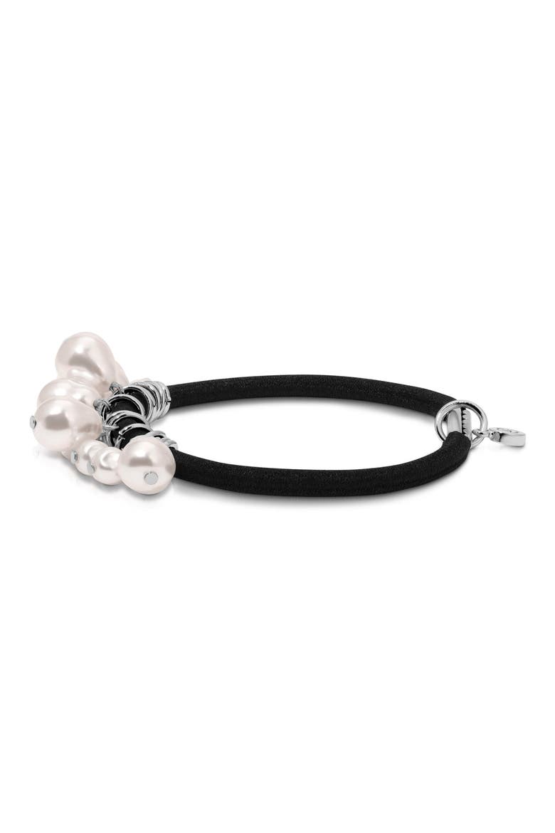 Mermaid Imitation Pearl Ponytail Holder, Alternate, color, SILVER