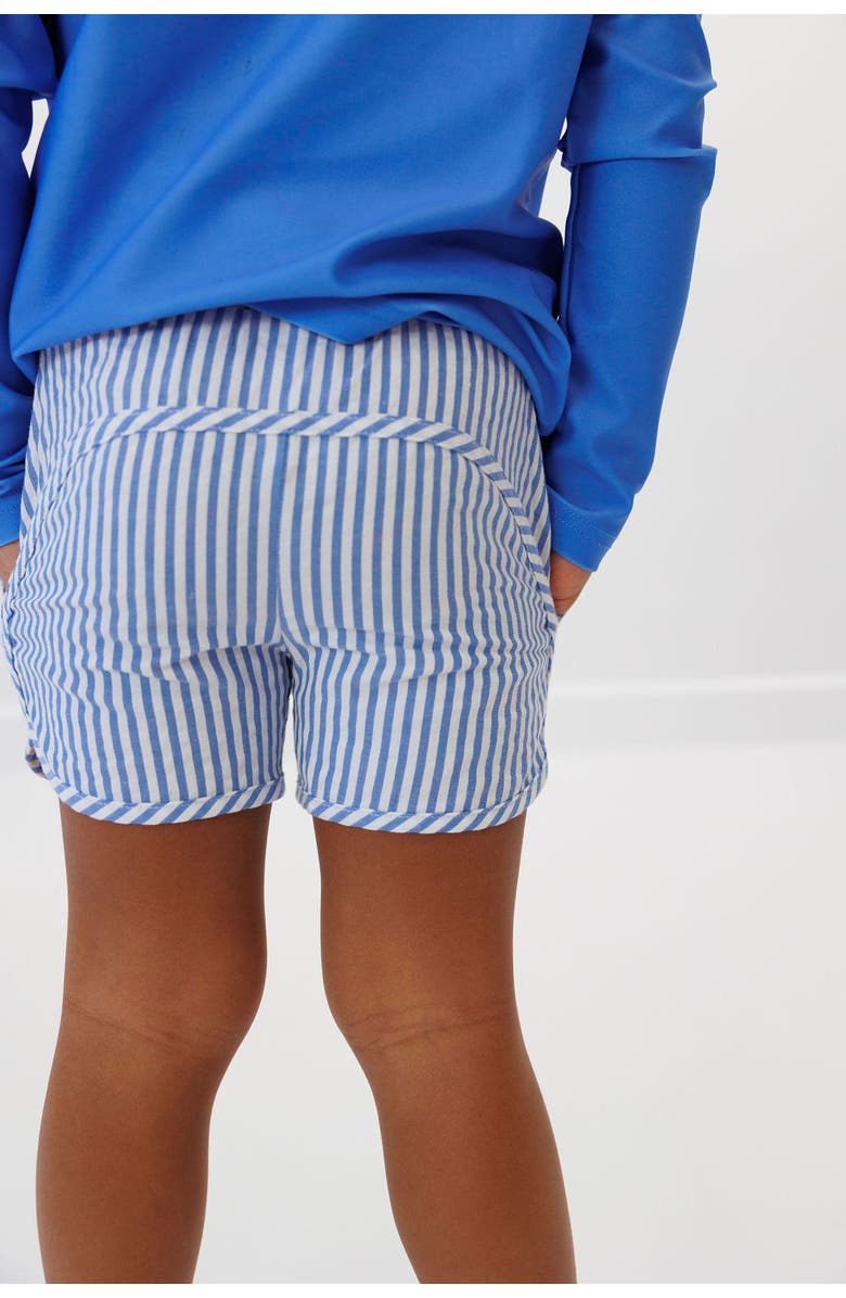 Courtside Kids Boys Seersucker Super Short, Alternate, color, Blue Seersucker