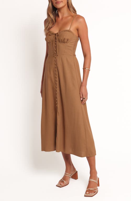 Petal And Pup Petal & Pup Ida Cotton & Linen Sundress In Brown
