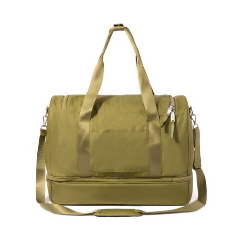 Baggallini Deluxe Fifth Avenue Weekender Bag In Sage Twill