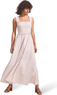 Ro&Zo Stripe Shirred Dress
