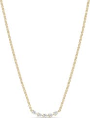 Zoë Chicco Diamond Pear Box Chain Necklace