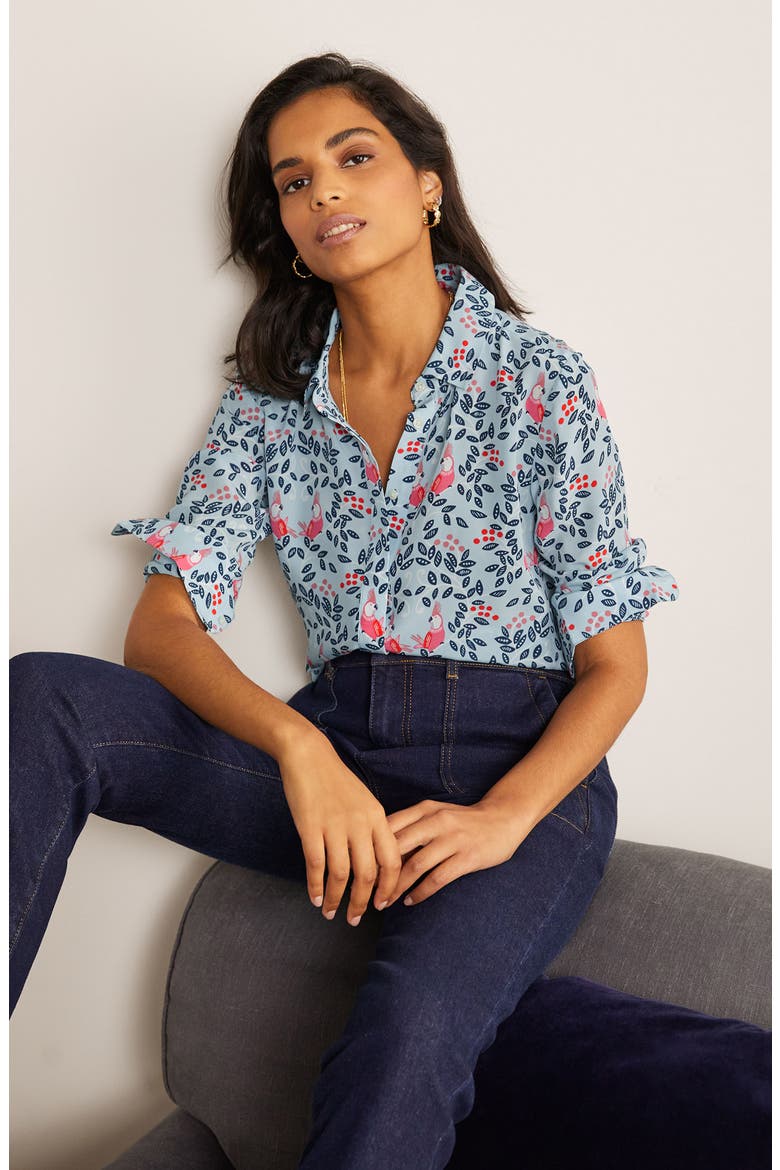 The Silk Shirt, Alternate, color, SURF PARROT PARADISE