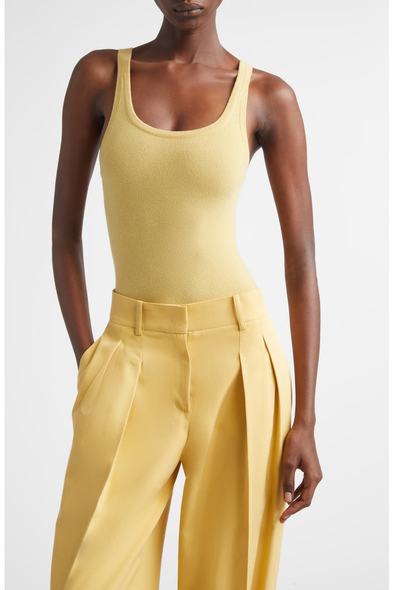 Cashmere Blend Tank Bodysuit, Main, color, PALOMINO