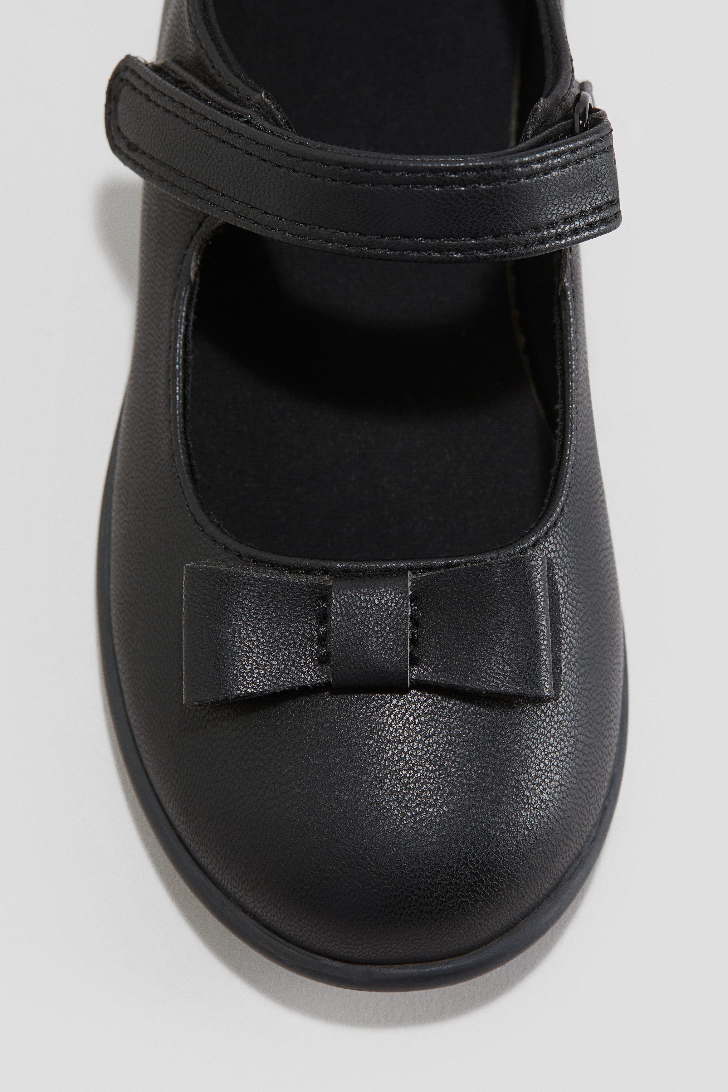 H&M Bow-detail School Ballet Pumps, Alternate, color, Black