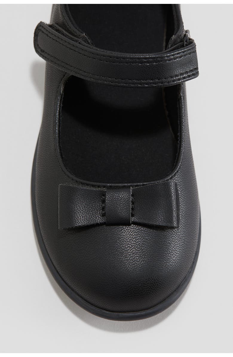 H&M Bow-detail School Ballet Pumps, Alternate, color, Black