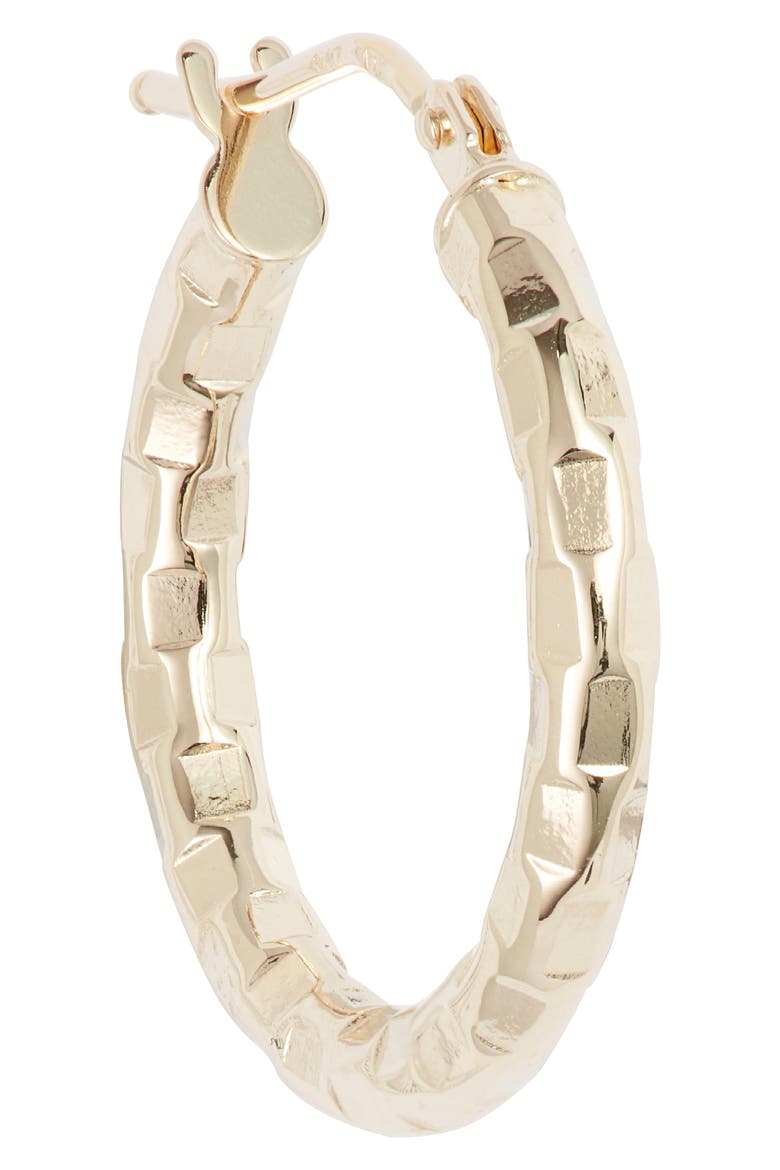 Hammered 14K Gold Hoops (Nordstrom Exclusive), Alternate, color, YELLOW GOLD