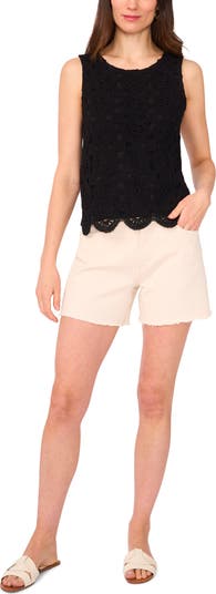 Vince Camuto Crochet Front Cotton Tank | Nordstrom
