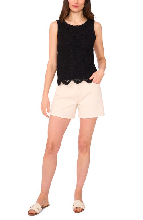 Shop Vince Camuto Crochet Front Cotton Tank