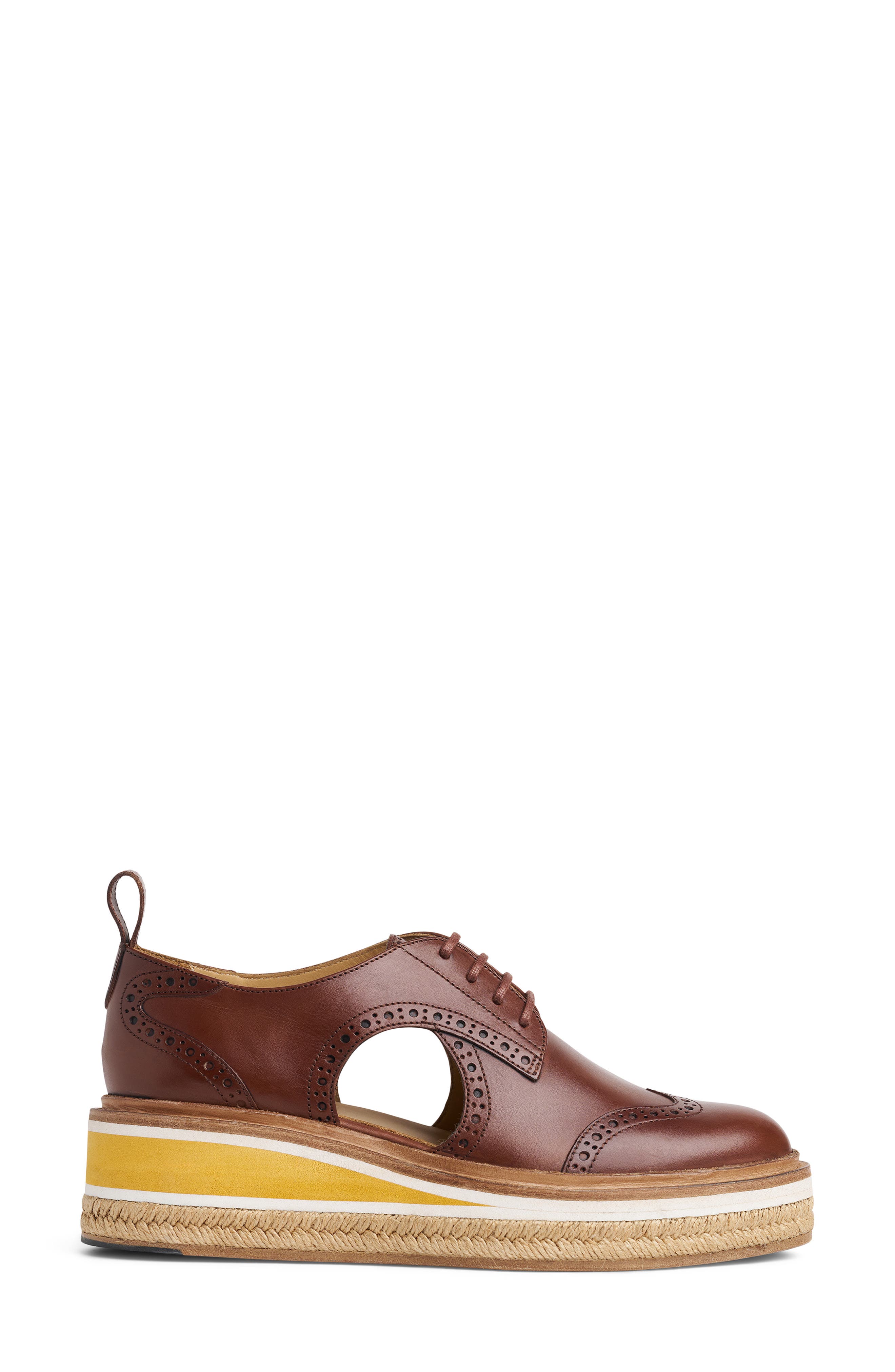THE OFFICE OF US Ms. Sherman Leather Derby, Alternate, color, Walnut