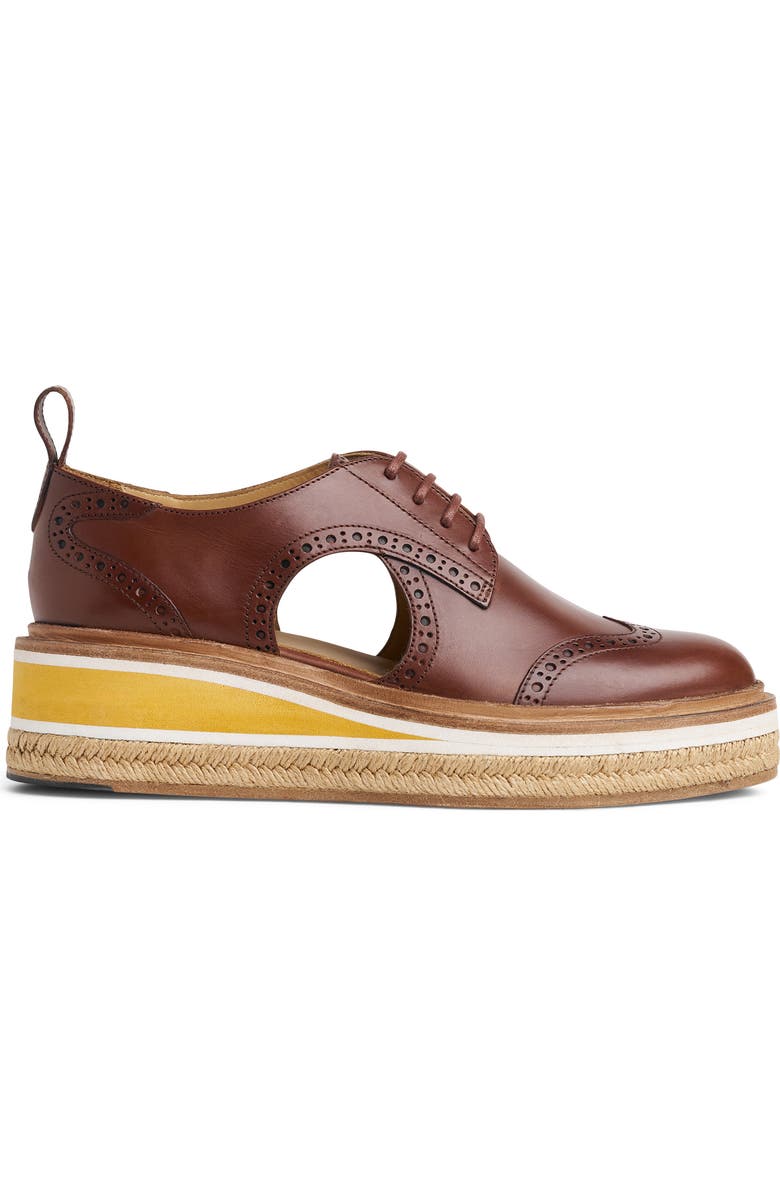 THE OFFICE OF US Ms. Sherman Leather Derby, Alternate, color, Walnut