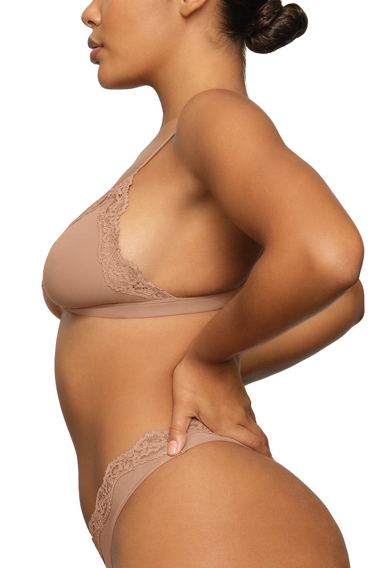 Fits Everybody Lace Triangle Bralette, Alternate, color, SIENNA