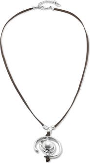 UNODE50 Pearl Leather Necklace