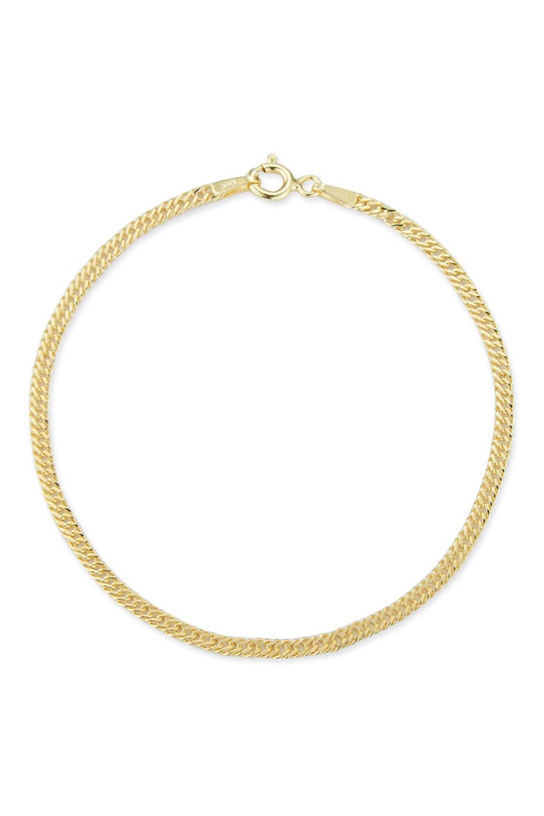Curb Chain Anklet, Main, color, GOLD
