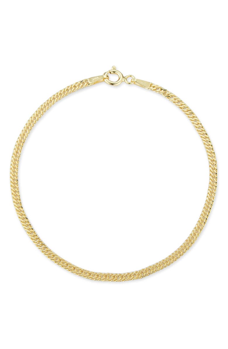 GLAZE JEWELRY Curb Chain Anklet, Main, color, Gold
