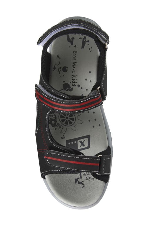 Extreme By Eddie Marc Kids' Double Strap Sandal In Black