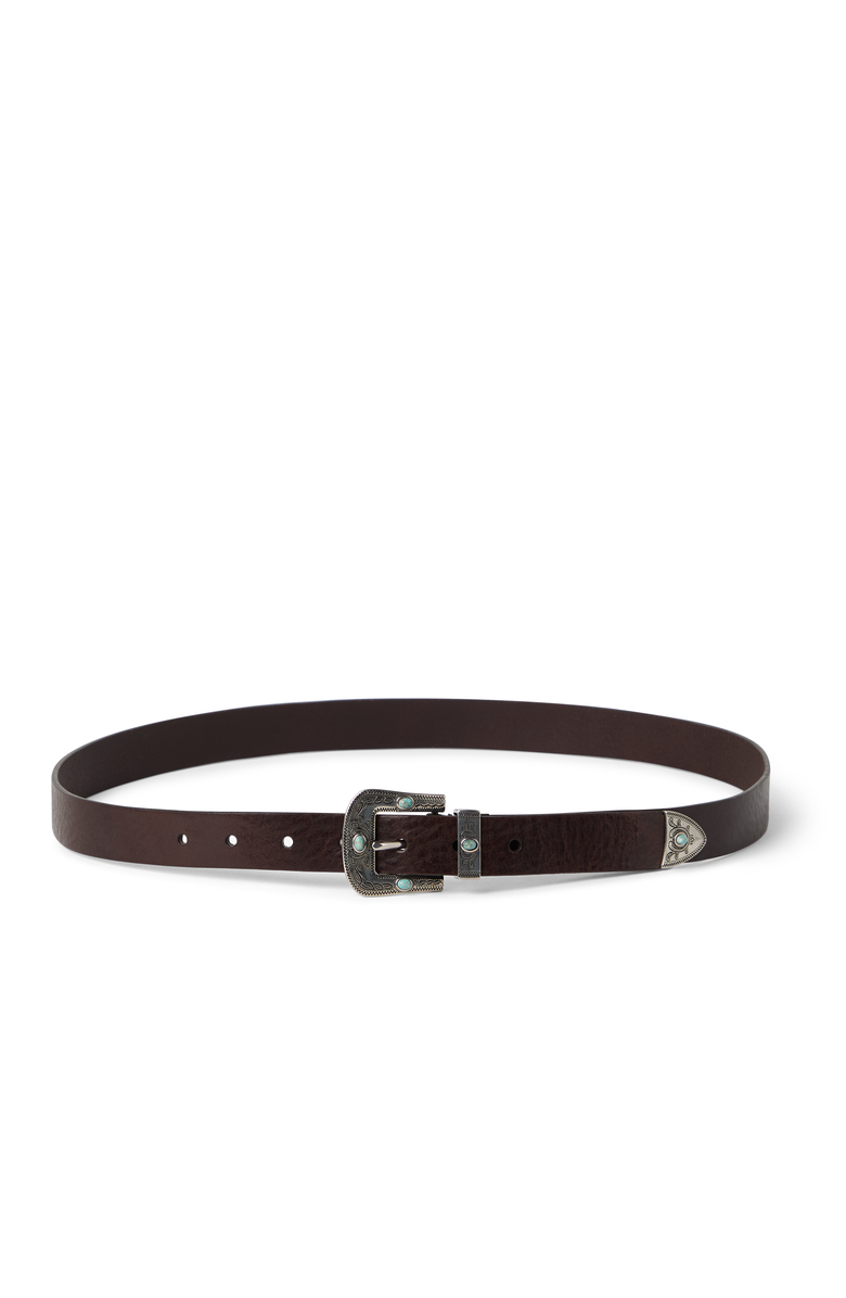 Brunello Cucinelli Calfskin belt, Main, color, Ebony