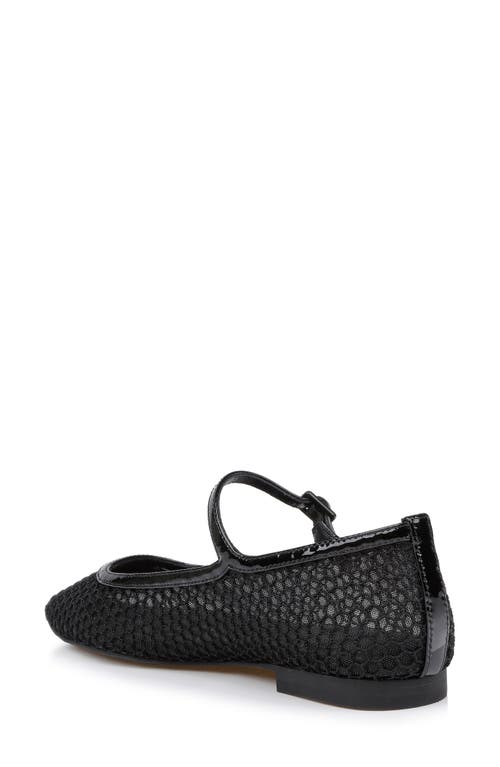 L Agence L'agence Grainne Mary Jane Flat In Black Mesh