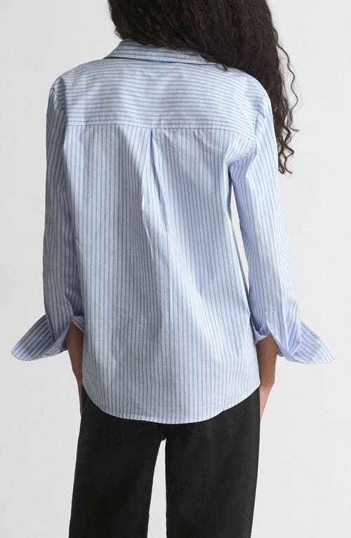 Brooklyn Industries Stripe Button-up Shirt In Blue