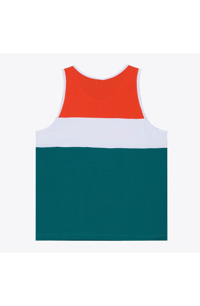 Mitchell & Ness Men's Mitchell & Ness  Aqua/Orange Miami Dolphins Head Coach Tank Top, Alternate, color, Aqua